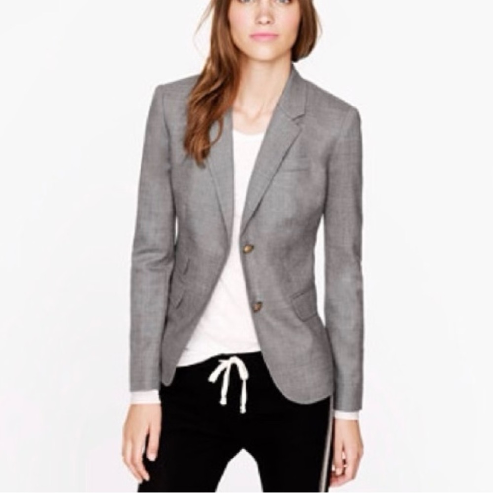 J. Crew Grey Schoolboy Blazer